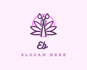 Scissors Lotus Spa logo design