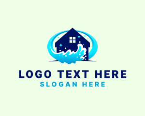 Housekeeping - Residential House Cleaning logo design