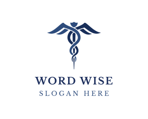 Hospital - Blue Hospital Caduceus logo design