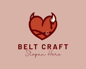 Belt - Heart Devil Horns logo design