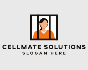 Inmate - Female Inmate Jail Prison logo design