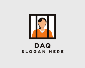 Suspect - Female Inmate Jail Prison logo design