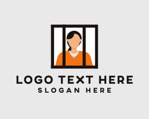 Female - Female Inmate Jail Prison logo design