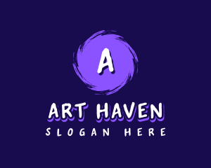 Brush Stroke Painting logo design