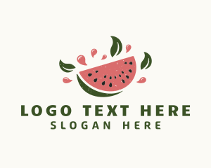 Fruitarian - Natural Watermelon Fruit logo design