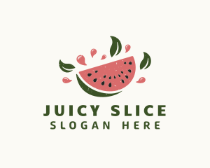 Natural Watermelon Fruit logo design