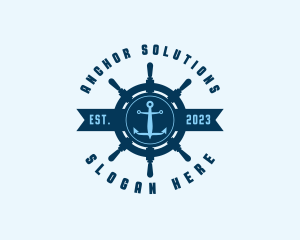 Naval Anchor Wheel logo design