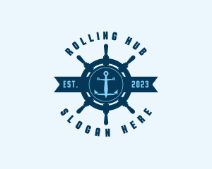 Naval Anchor Wheel logo design