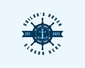 Naval Anchor Wheel logo design