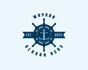 Vessel - Naval Anchor Wheel logo design