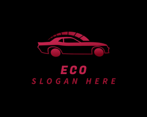 Sedan - Speedometer Race Car logo design