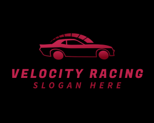 Speedometer Race Car logo design