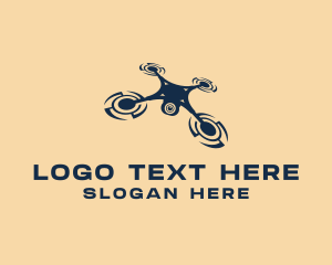 Quadcopter - Quadcopter Drone Camera logo design