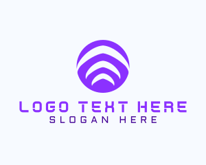 Round - Digital Tech Waves logo design