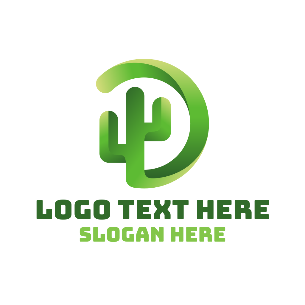 Green D Cactus Logo BrandCrowd Logo Maker 