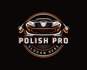 Polish - Restoration Detailing Car Polish logo design