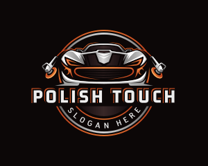 Polish - Restoration Detailing Car Polish logo design
