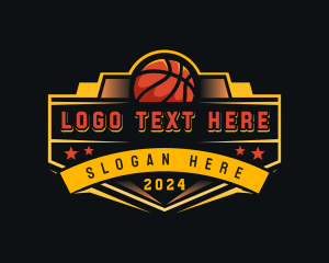 Basketball Ring - Basketball League Varsity logo design