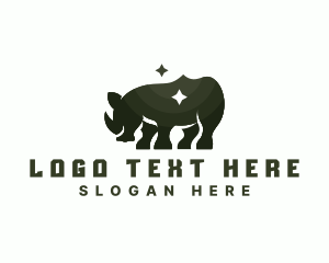 Filo - Rhinoceros Wildlife Animal logo design