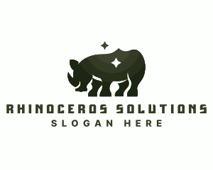 Rhinoceros - Rhinoceros Wildlife Animal logo design