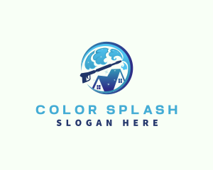 Pressure Wash Water Wave logo design