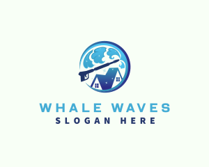 Pressure Wash Water Wave logo design