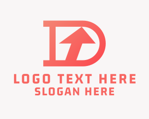 Export - Arrow Firm Letter D logo design