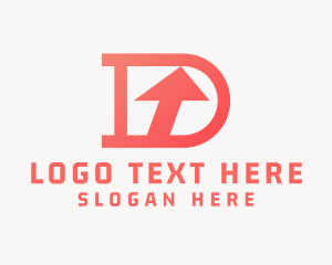 Haulage - Arrow Firm Letter D logo design