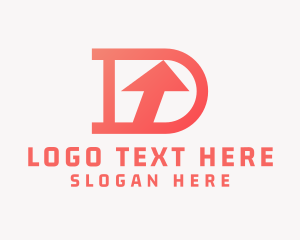 Freight - Arrow Firm Letter D logo design