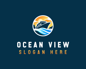 Ocean Cruise Travel logo design