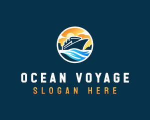 Ocean Cruise Travel logo design