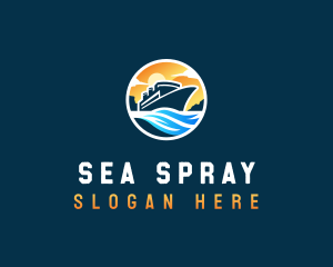 Ocean Cruise Travel logo design