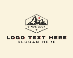 Vintage - Mountain Trekking Outdoor logo design