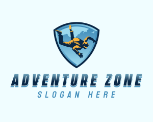 Adventure Skydiving Skydiver logo design