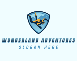 Adventure Skydiving Skydiver logo design