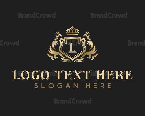 Elegant Crown Shield Logo