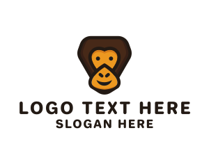 Head - Smiling Gorilla Cartoon logo design