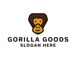 Smiling Gorilla Cartoon logo design