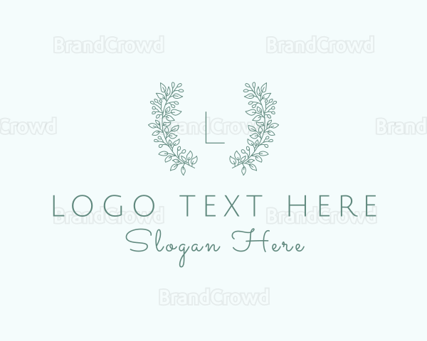 Organic Flower Wreath Logo