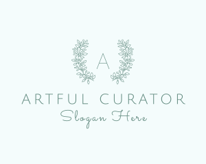 Organic Flower Wreath  logo design