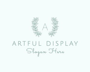 Organic Flower Wreath  logo design