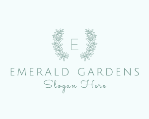 Organic Flower Wreath  logo design