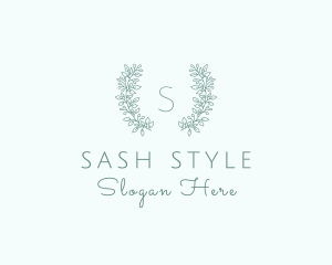 Organic Flower Wreath  logo design