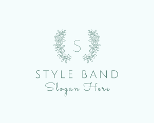 Organic Flower Wreath  logo design