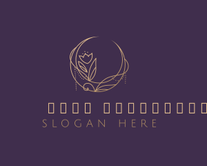 Moon - Luxury Floral Moon logo design