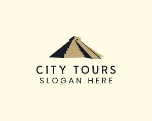 Sightseeing - Mayan Pyramid Architecture logo design