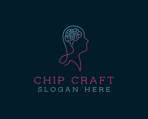 Brain Chip Ai Robotics logo design