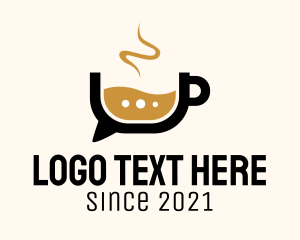 Coffee Mug - Coffee Chat Bubble logo design