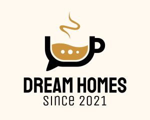 Coffee Cup - Coffee Chat Bubble logo design