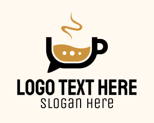 Coffee Chat Bubble  Logo